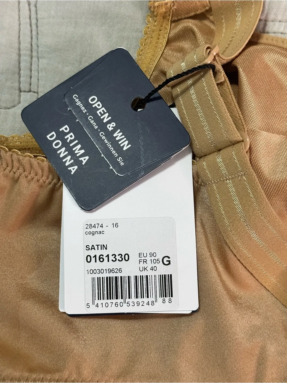 Prima Donna Satin Seamless Full Cup Bra Cognac 40G NWT Minimizer